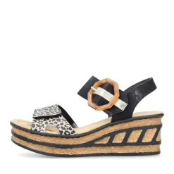 Outlet Rieker 2 Velcro Strap Black
