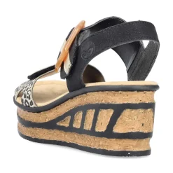 Outlet Rieker 2 Velcro Strap Black
