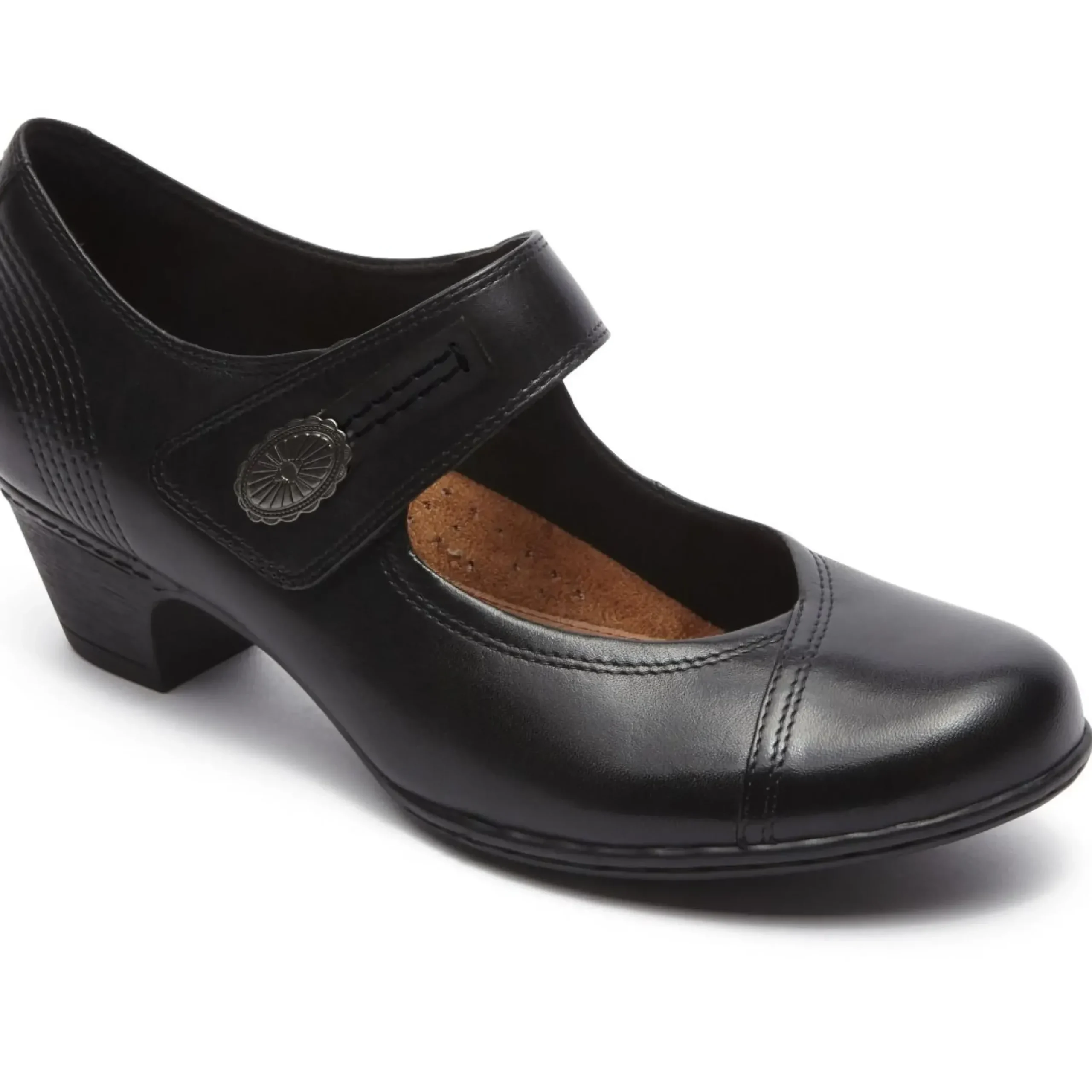 Discount Cobb Hill Abigail Black Mary Jane Low Heel
