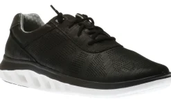 Clearance Johnston & Murphy Activate Black Perforated Leather Lace-Up Sneaker