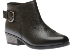 Discount Clarks Addiy Kara Black Leather Ankle Boot