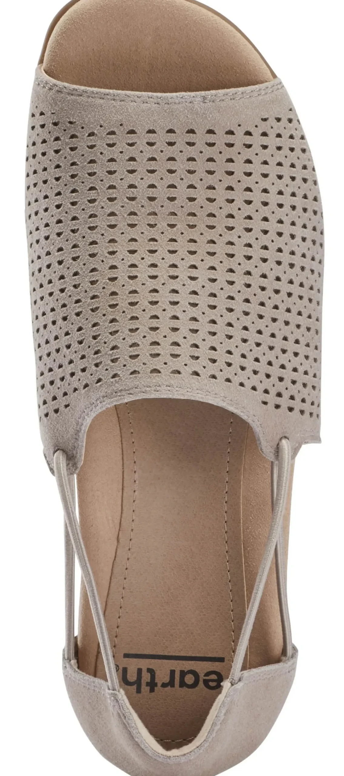 Discount Earth Alder Abra Ginger Beige Suede Slip-On Sandal