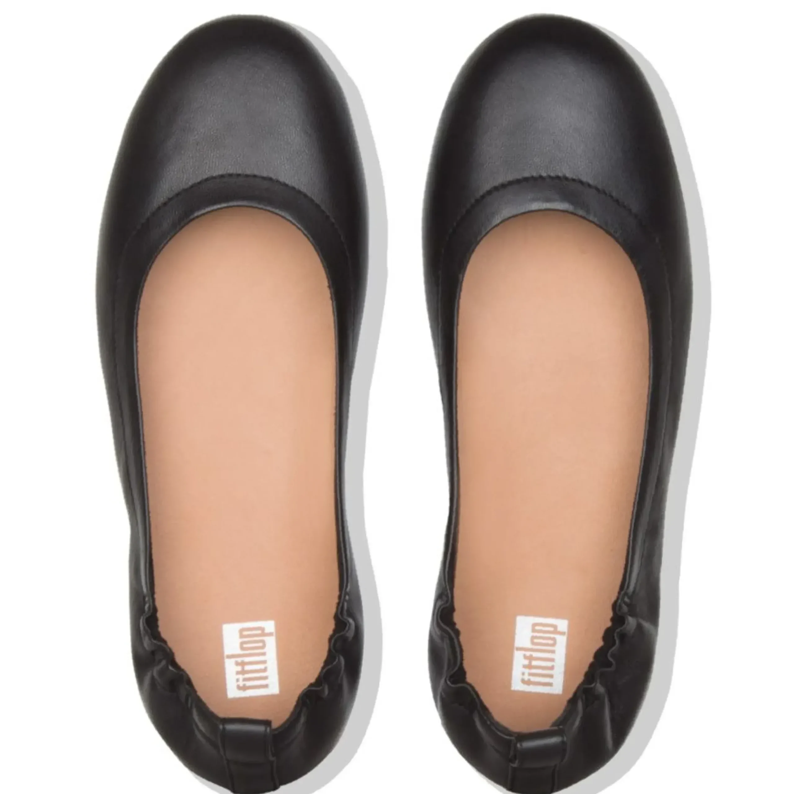 Discount Fit Flop Allegro Black Leather Ballet Flat
