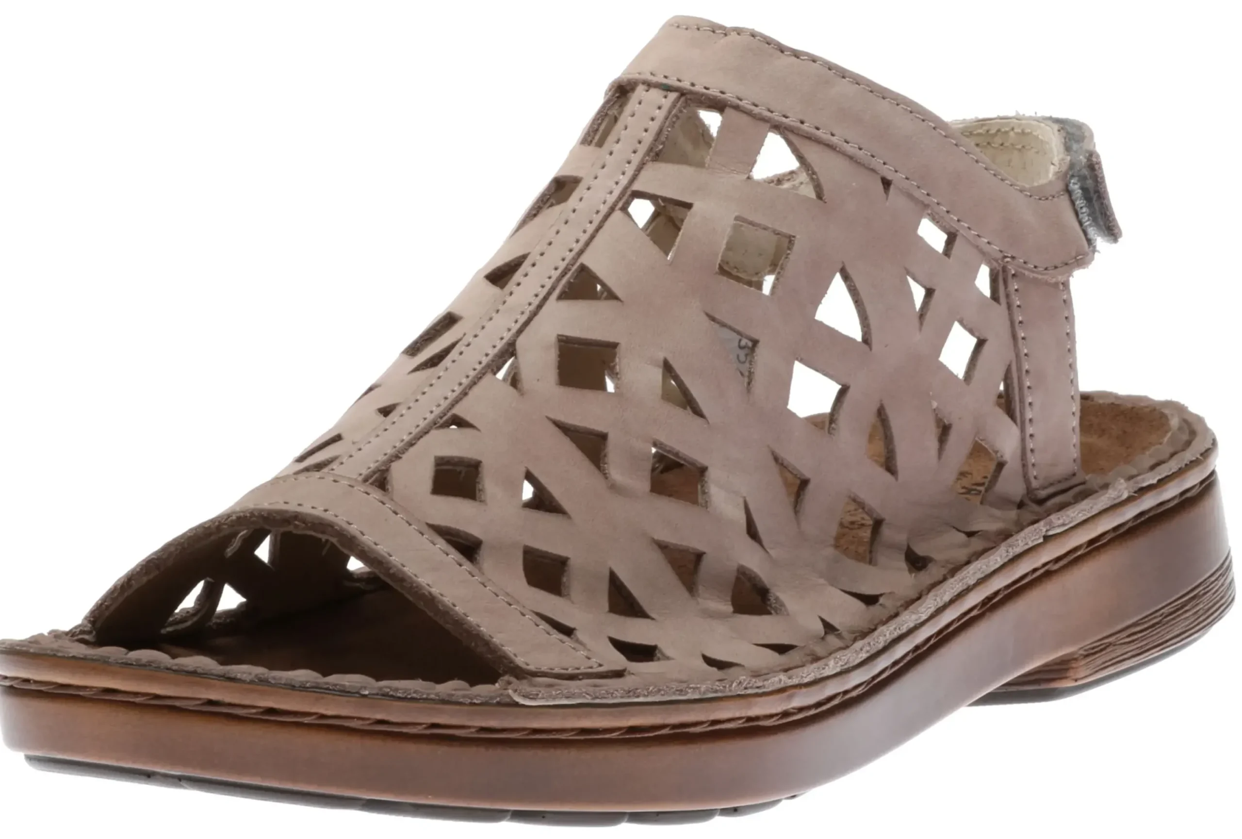 Outlet Naot Amadora Stone Leather Wide Width Sandal