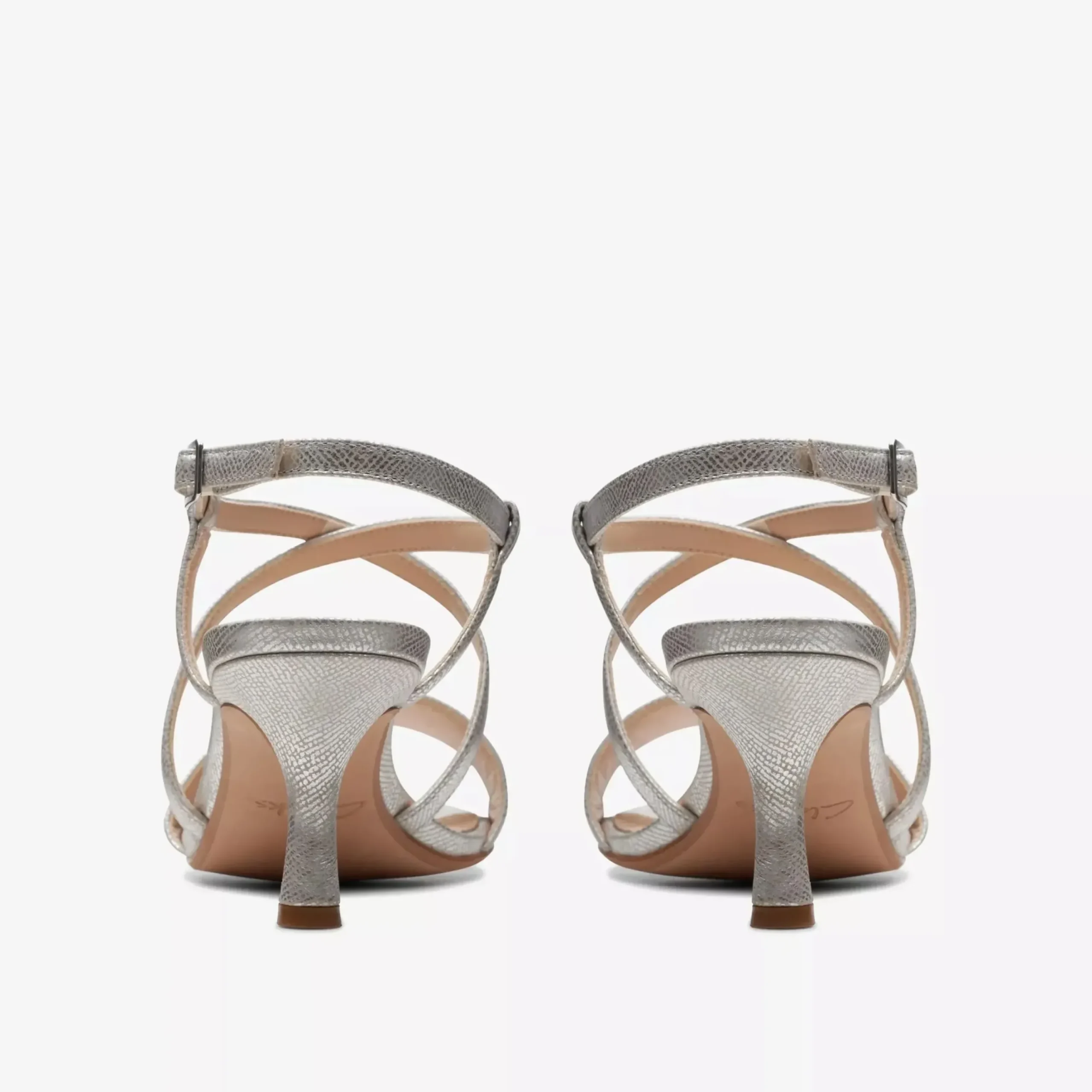 New Clarks Amali Buckle Silver