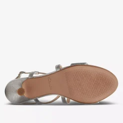 New Clarks Amali Buckle Silver