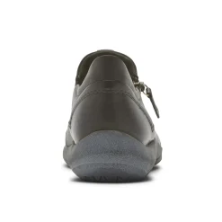 New Cobb Hill Amalie Black Leather Zipper Slip-On