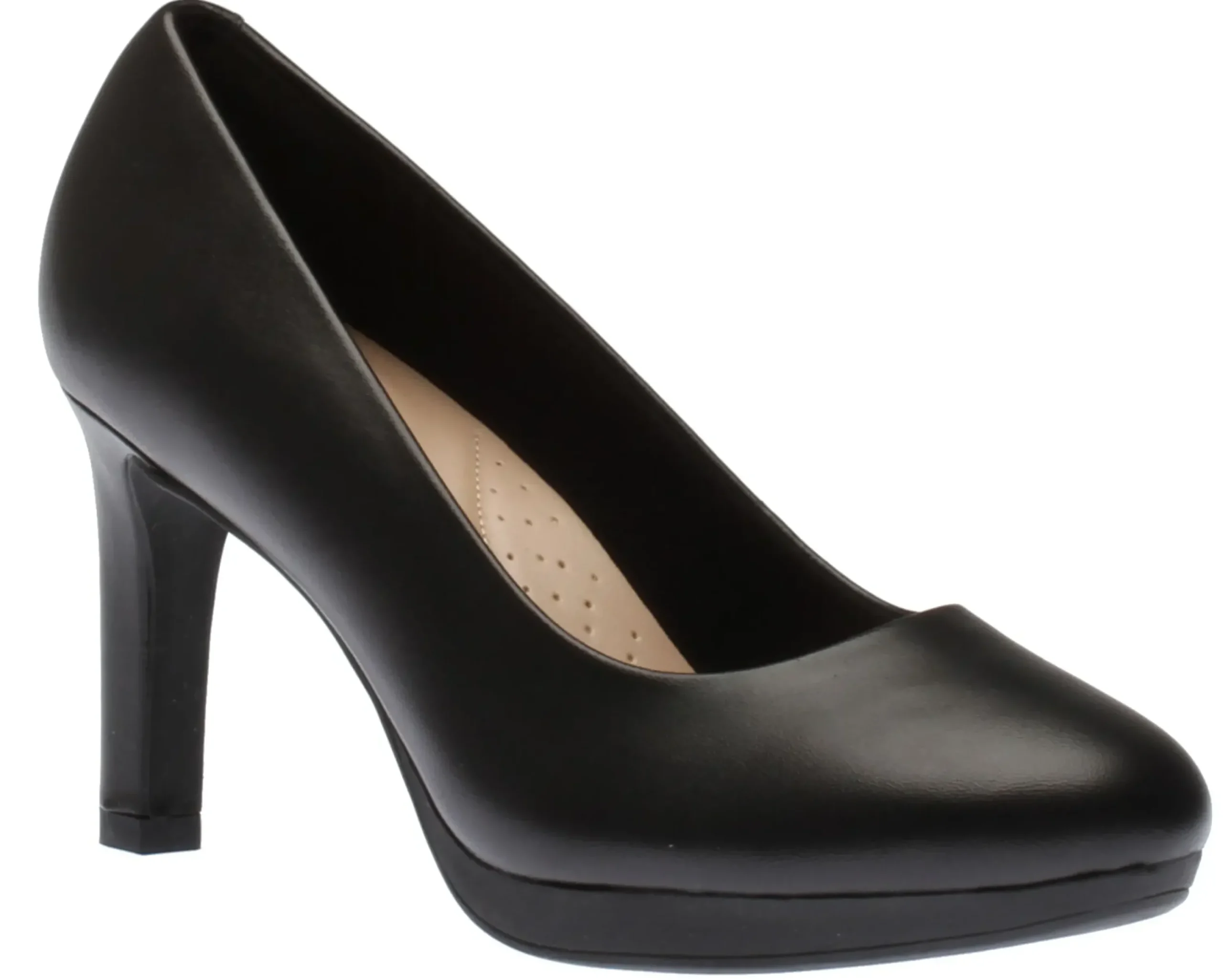 New Clarks Ambyr Joy Black Leather Dress Pump