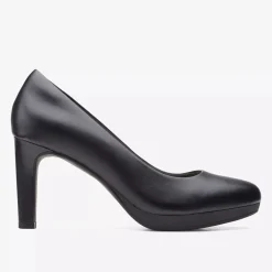 New Clarks Ambyr Joy Black Leather Dress Pump