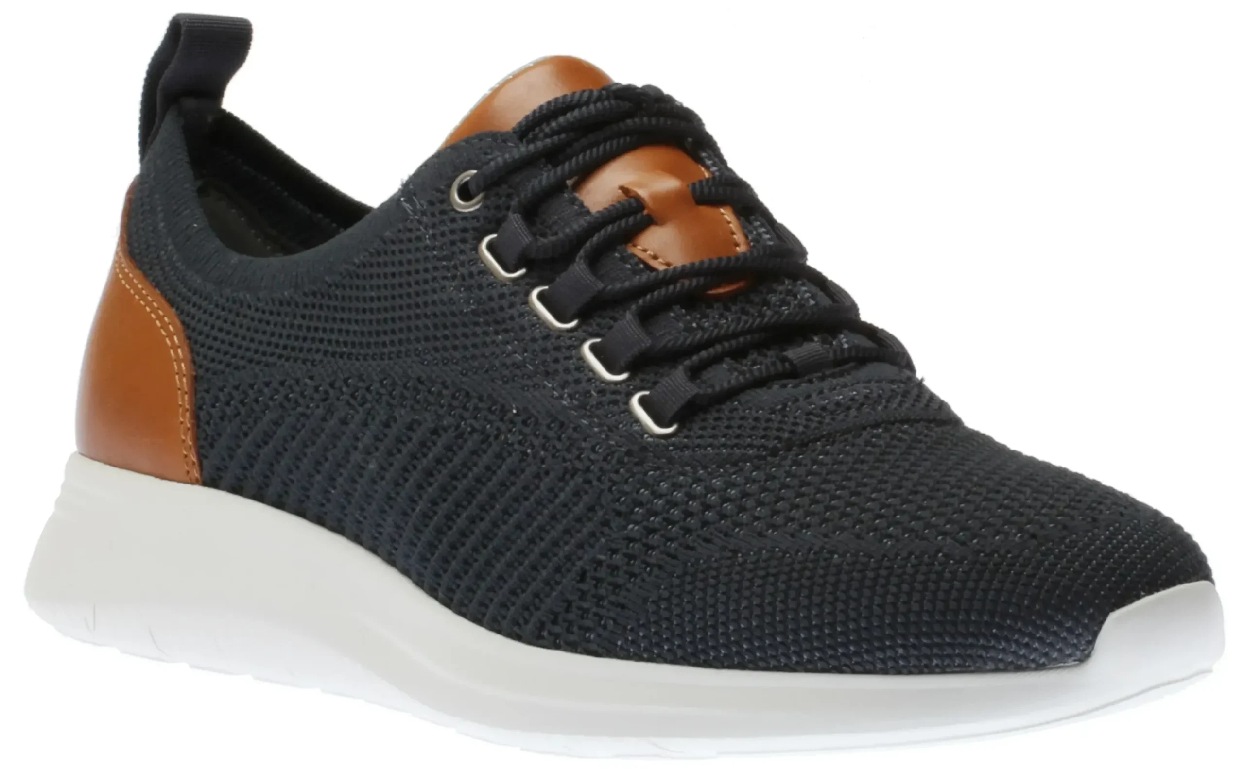 Johnston & Murphy Amherst Navy Knit Lace-Up Sneaker