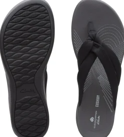 New Clarks Arla Kaylie Black Thong Sandal