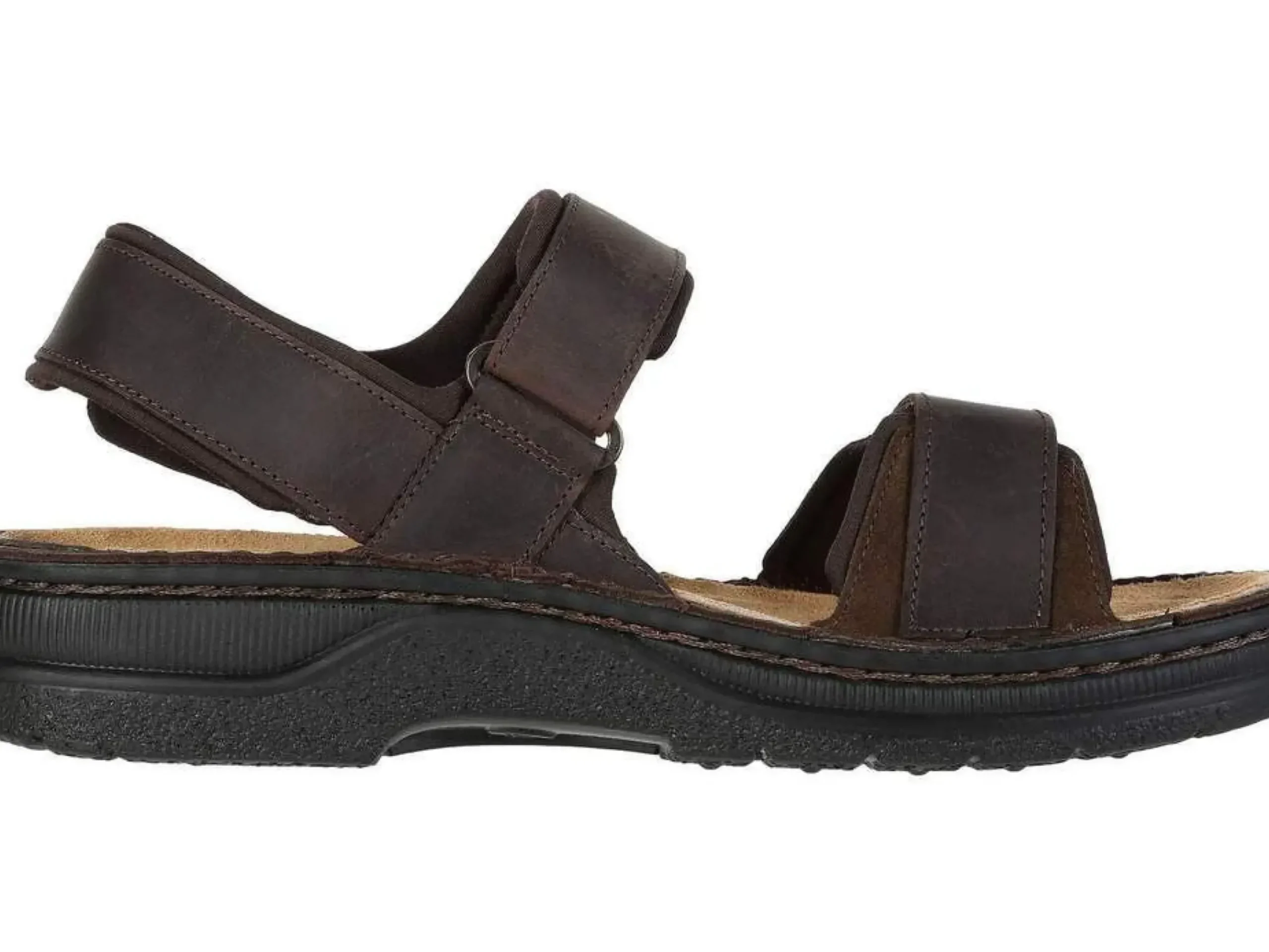 Hot Naot Arthur Coal Nubuck Leather Adjustable Straps Casual Sandal