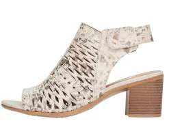 Discount Remonte Astrale Beige Metallic Perforated Leather Chunky Sandal