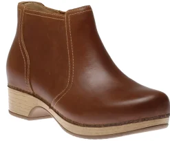 Clearance Dansko Barbara Tan Brown Oiled Leather Ankle Boot