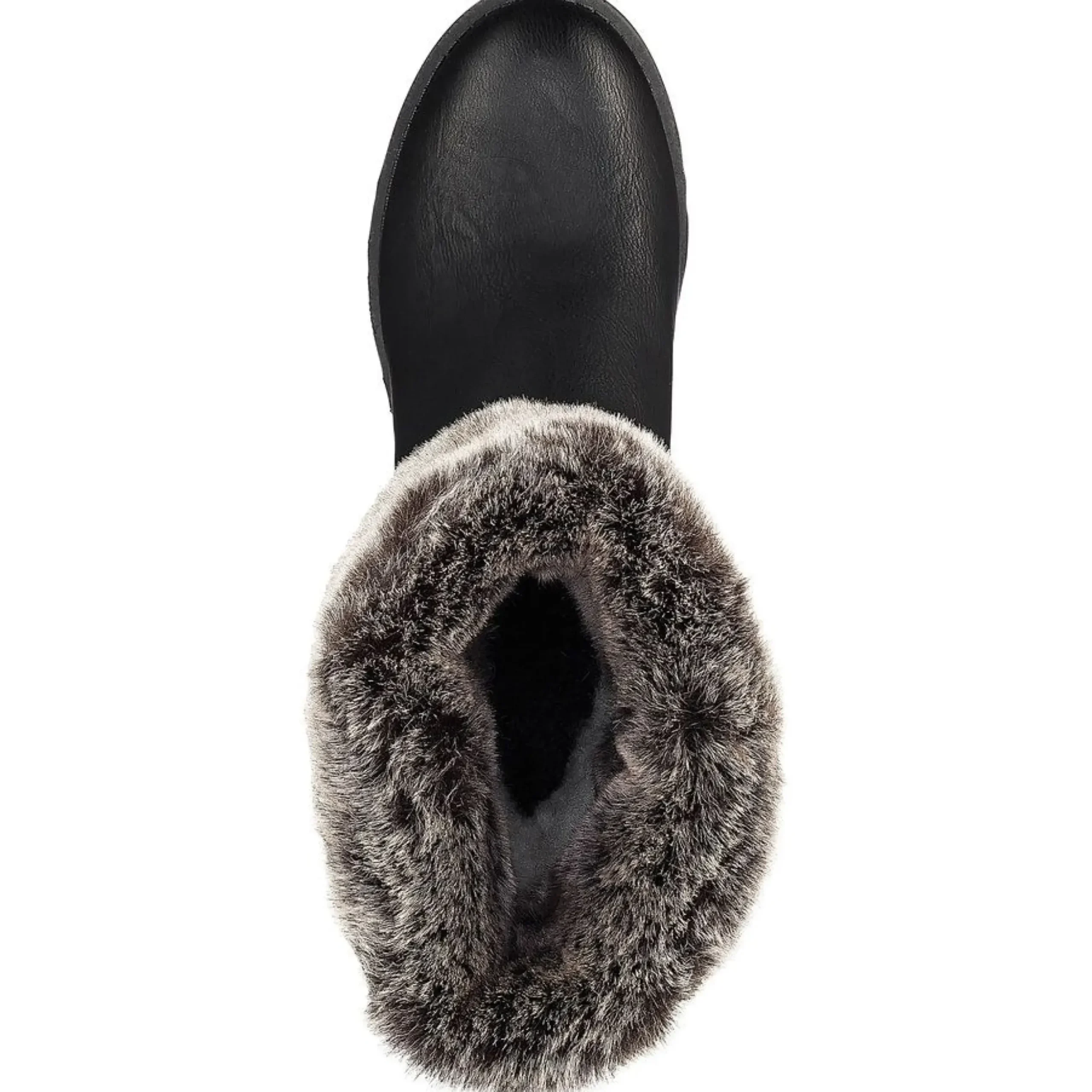 Best Rieker Belinga Black Faux Fur Trim Boot