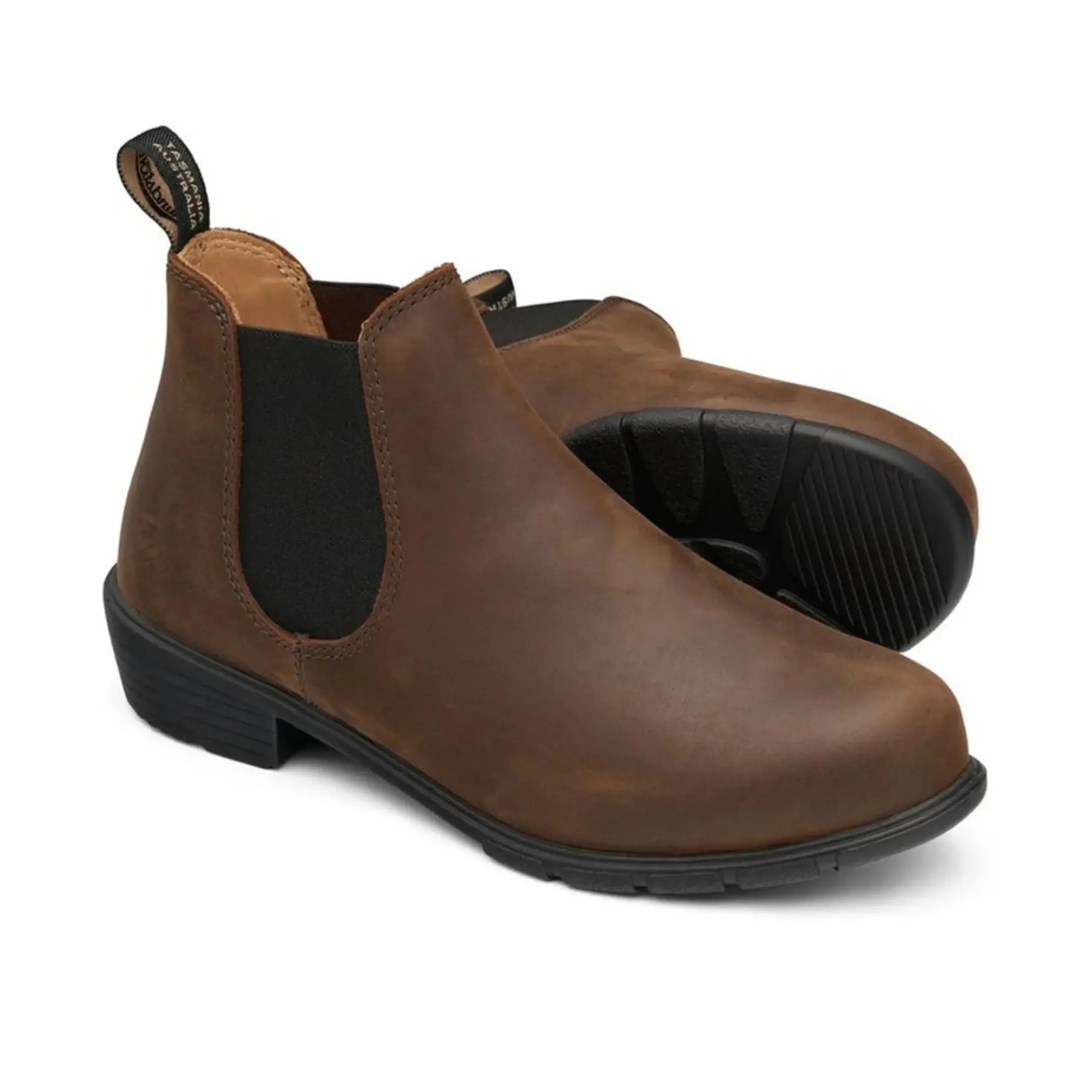 Clearance Blundstone 1970 - Women's Series Low Heel Antique Brown Leather Boot