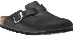 New Birkenstock Boston Black Oiled Leather Clog