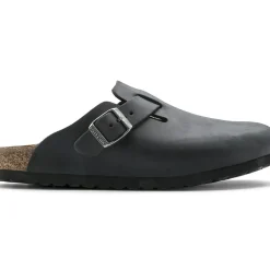 New Birkenstock Boston Black Oiled Leather Clog