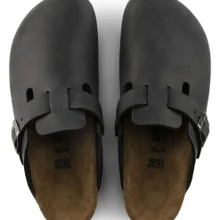 New Birkenstock Boston Black Oiled Leather Clog