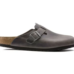 Sale Birkenstock Boston Iron Grey Oiled Leather Clog