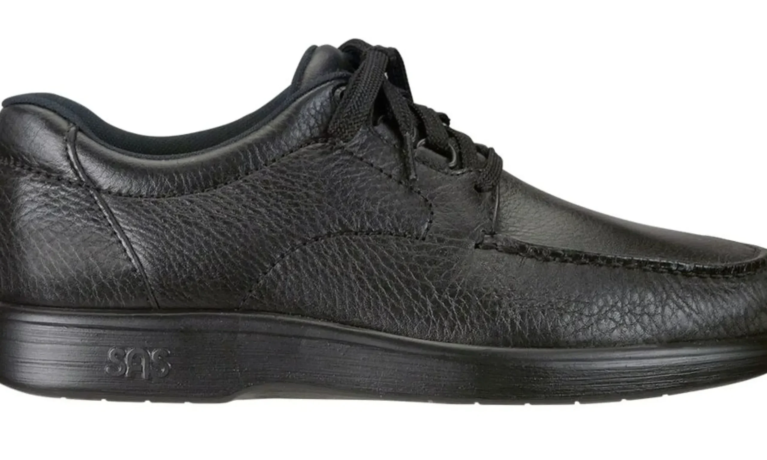 SAS Shoes Bout Time Black Leather Lace-Up Loafer