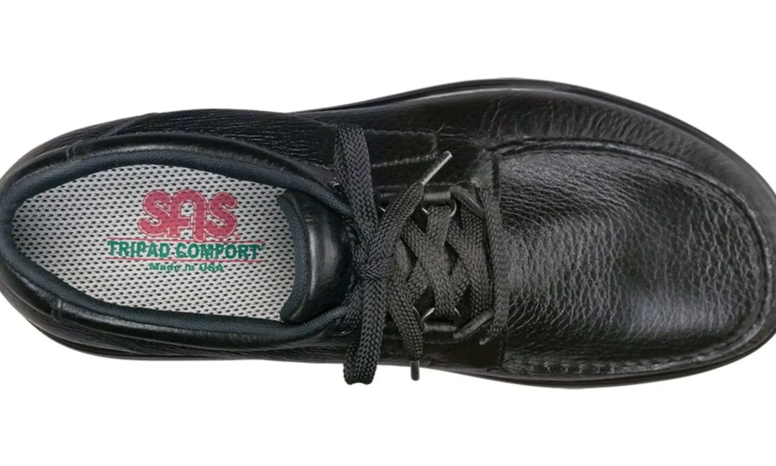 SAS Shoes Bout Time Black Leather Lace-Up Loafer