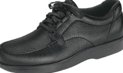 SAS Shoes Bout Time Black Leather Lace-Up Loafer