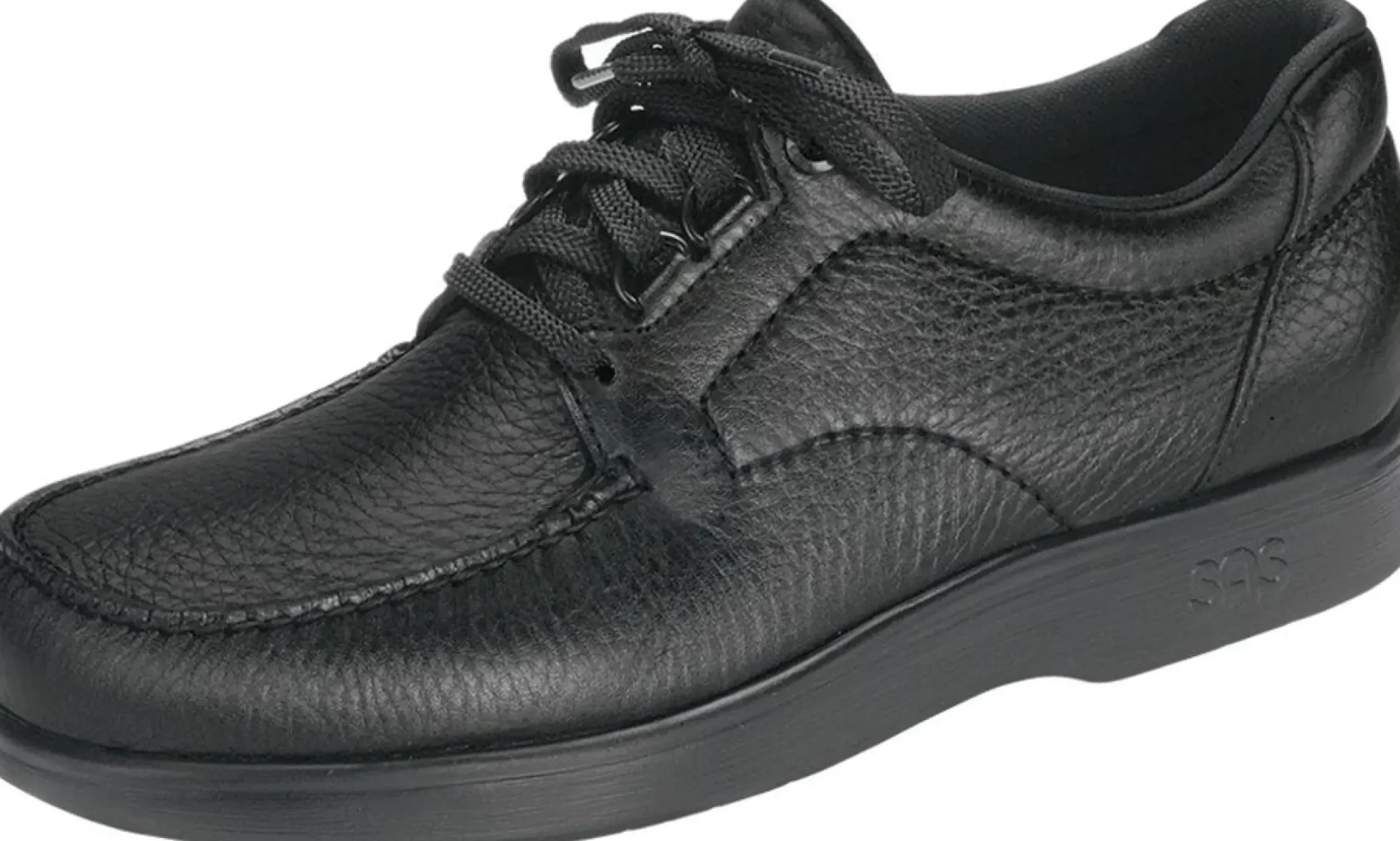 SAS Shoes Bout Time Black Leather Lace-Up Loafer