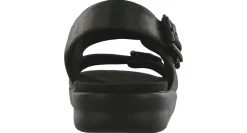 Outlet SAS Shoes Bravo Black Bear Leather Heel Strap Sandal