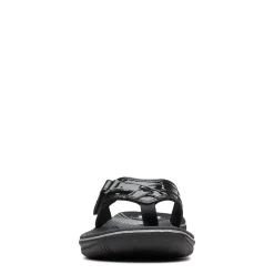 Online Clarks Breeze Sea Black Patent Thong Sandal