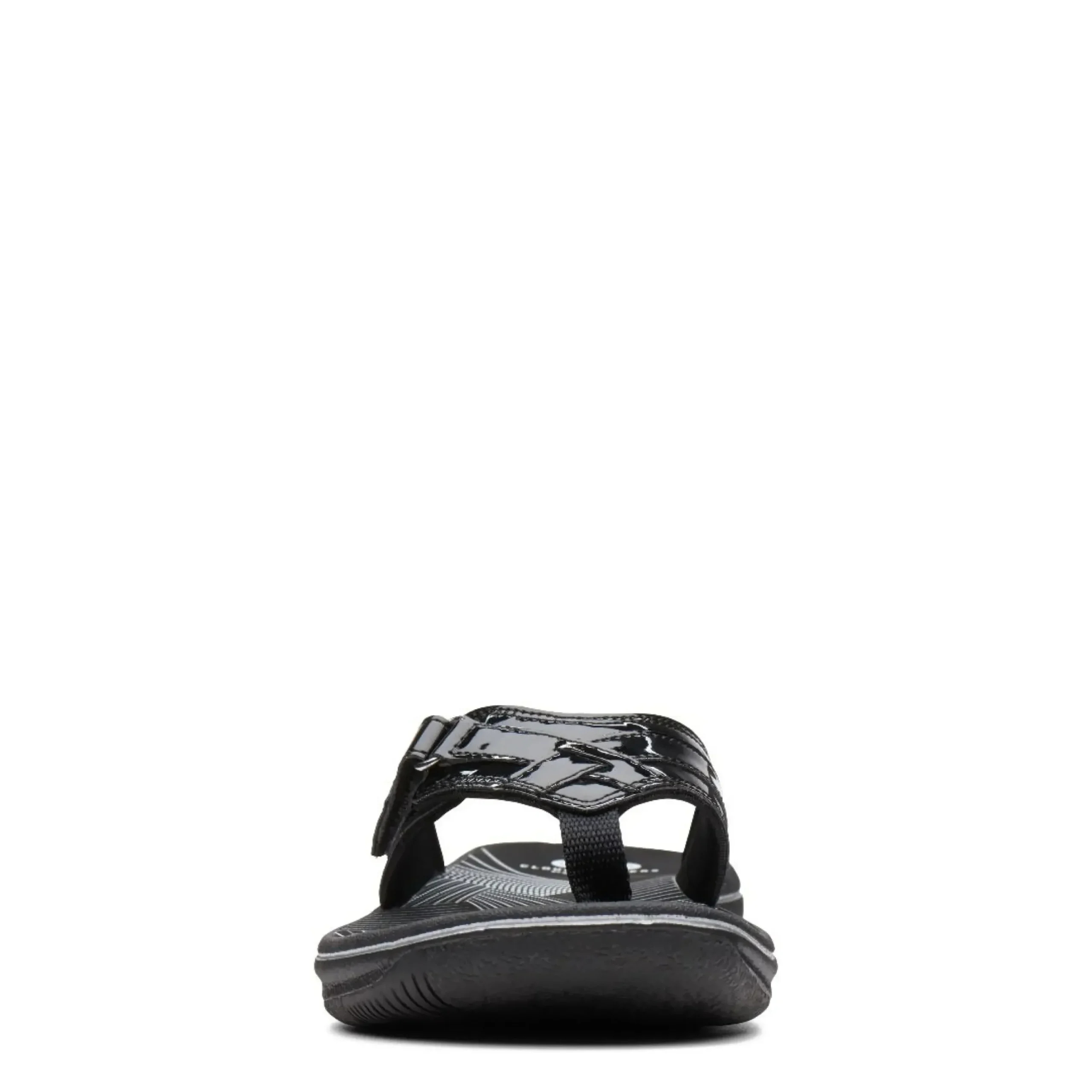 Online Clarks Breeze Sea Black Patent Thong Sandal