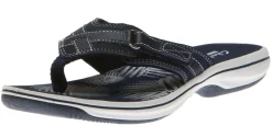 Discount Clarks Breeze Sea Navy Thong Sandal