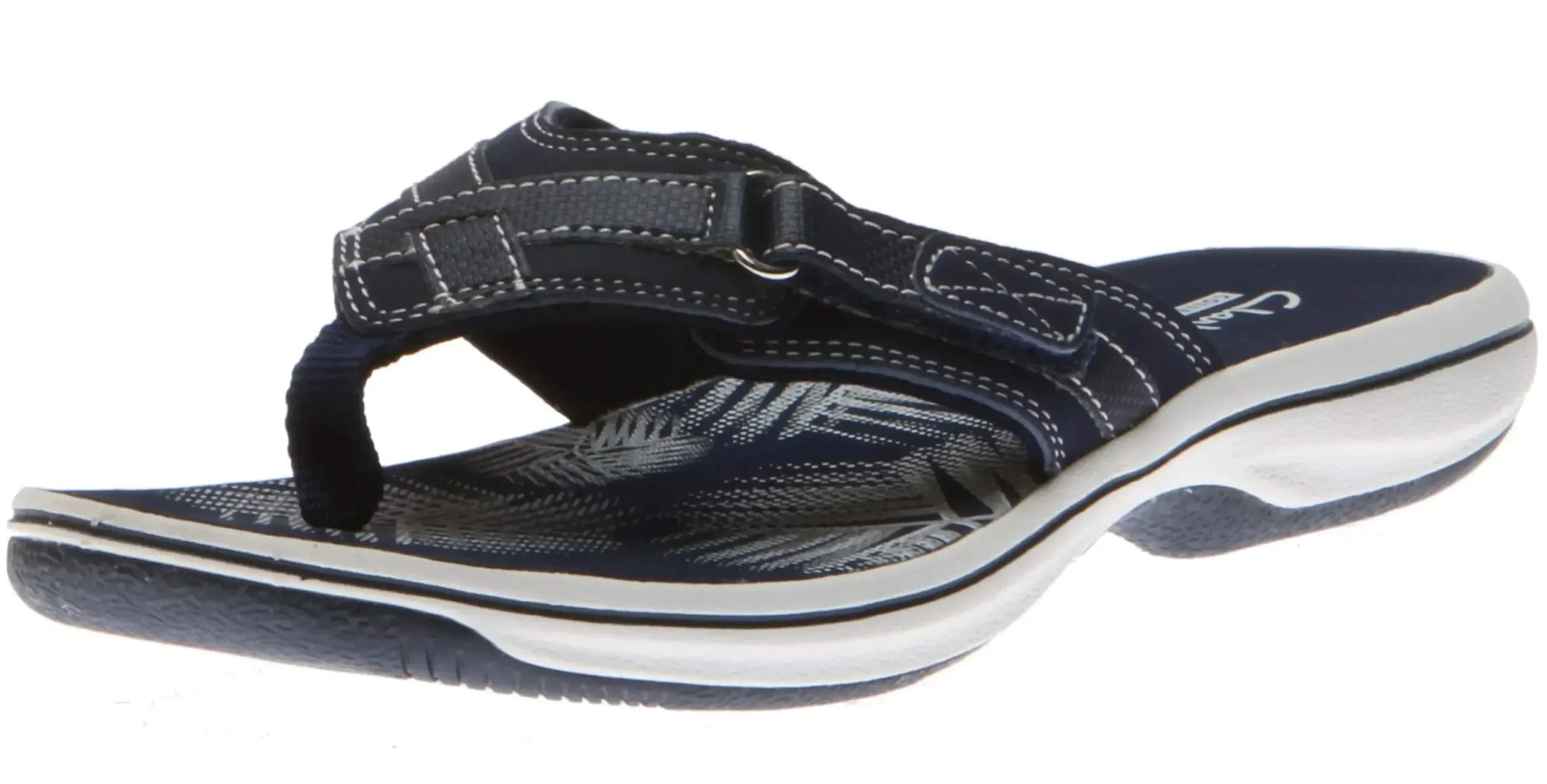Discount Clarks Breeze Sea Navy Thong Sandal