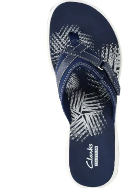 Discount Clarks Breeze Sea Navy Thong Sandal
