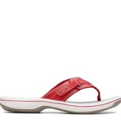 Hot Clarks Breeze Sea Red Thong Sandal