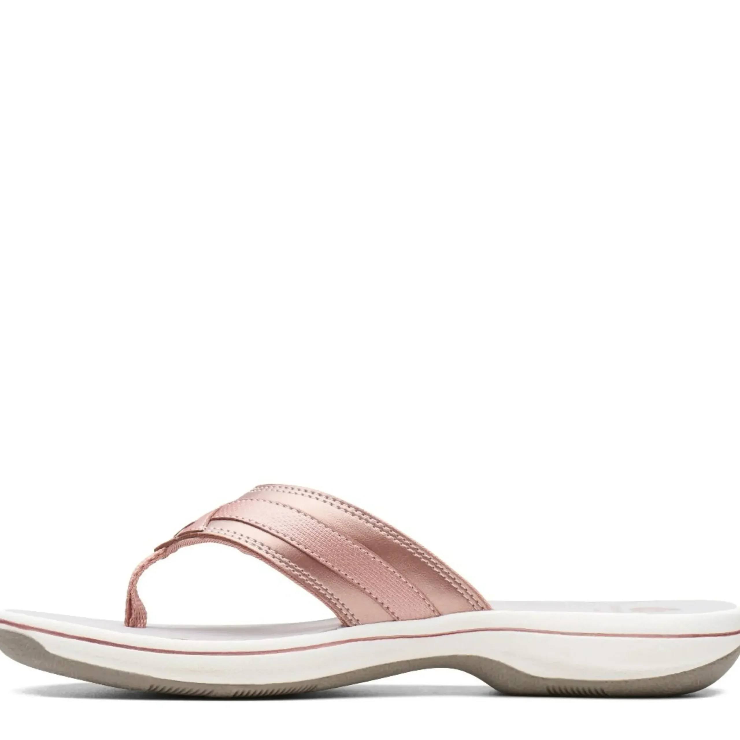 Outlet Clarks Breeze Sea Rose Gold Thong Sandal