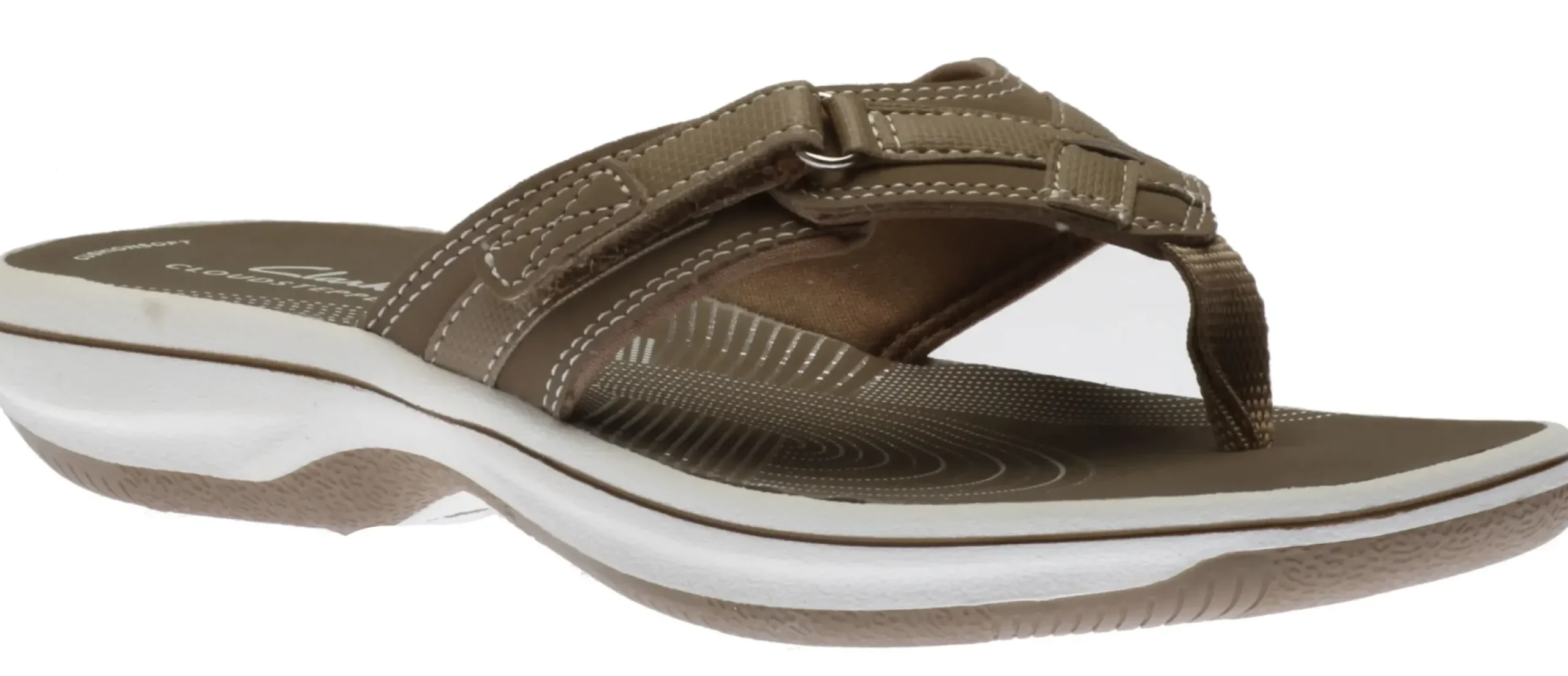 Sale Clarks Breeze Sea Taupe Thong Sandal