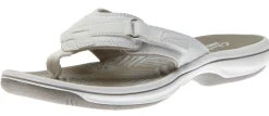 Clarks Breeze Sea White Thong Sandal