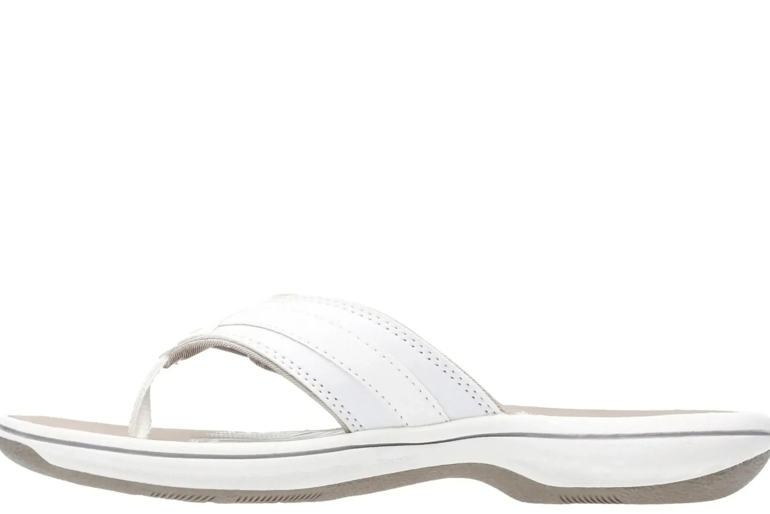 Clarks Breeze Sea White Thong Sandal