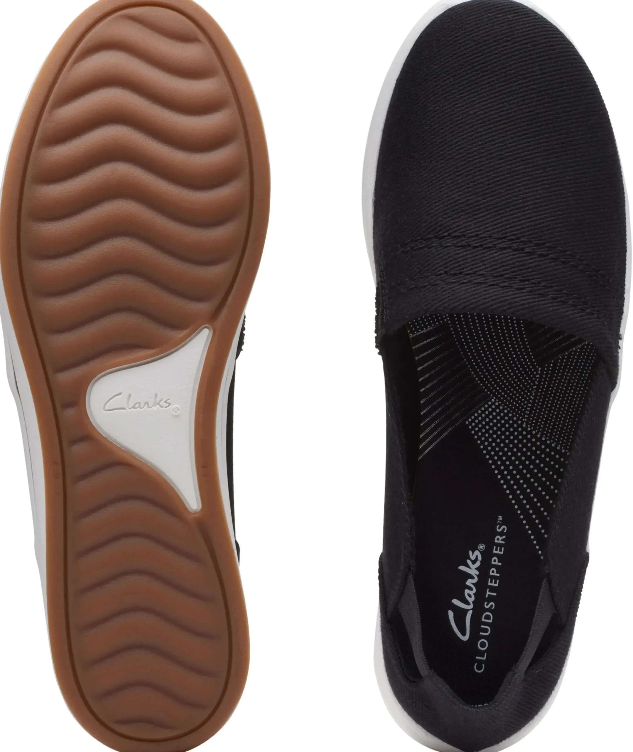 Online Clarks Breeze Step Black Slip-On Canvas Sneaker