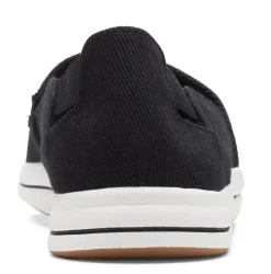 Online Clarks Breeze Step Black Slip-On Canvas Sneaker