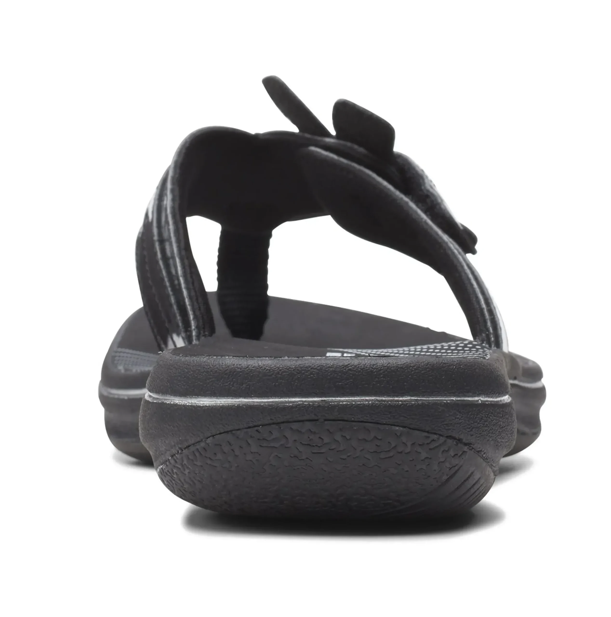 Hot Clarks Brinkley Flora Black Patent Thong Sandal