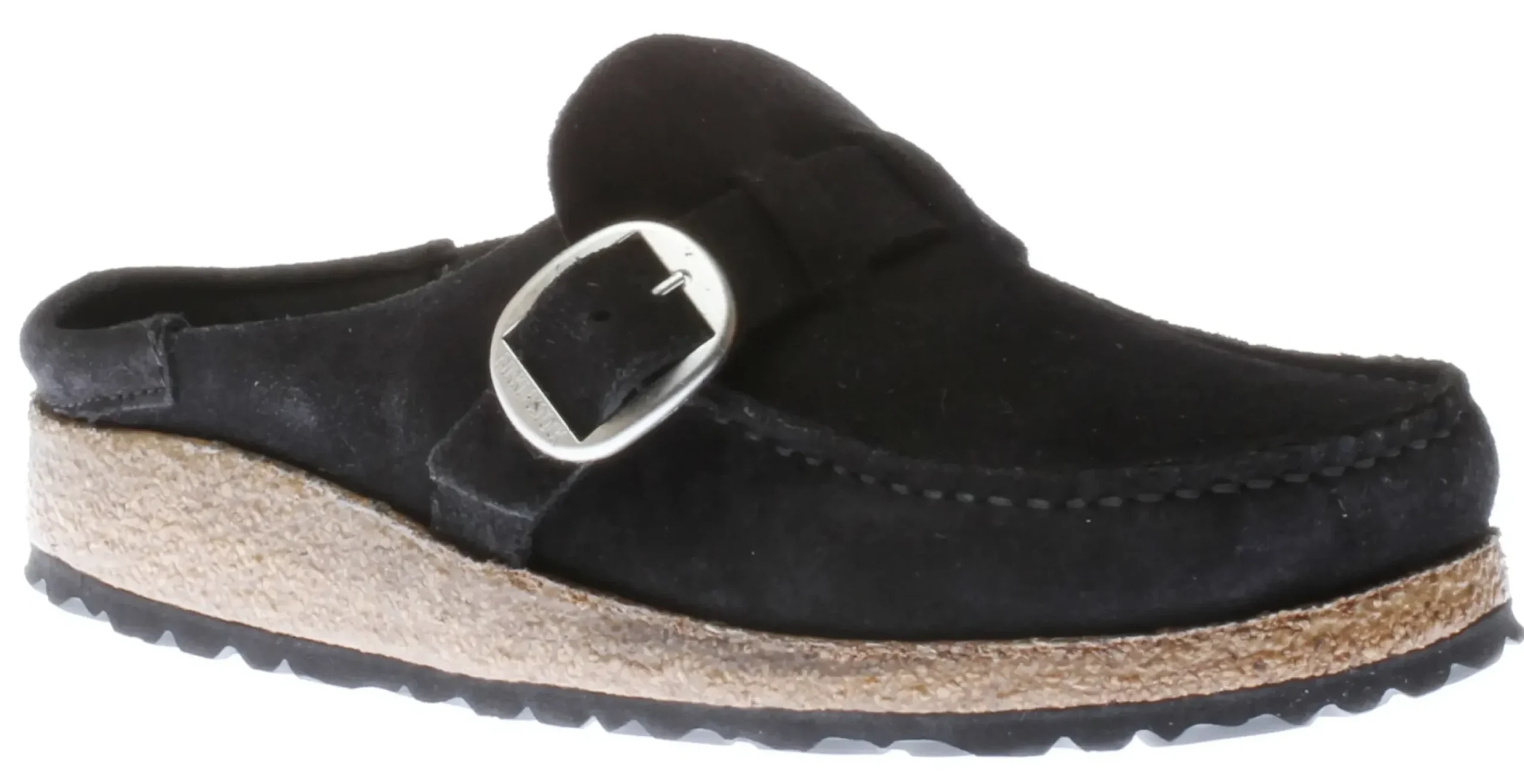 Outlet Birkenstock Buckley Black Suede Leather Clog