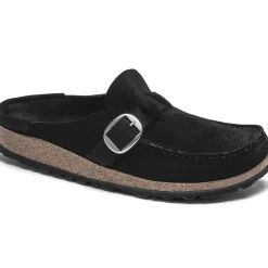Outlet Birkenstock Buckley Black Suede Leather Clog