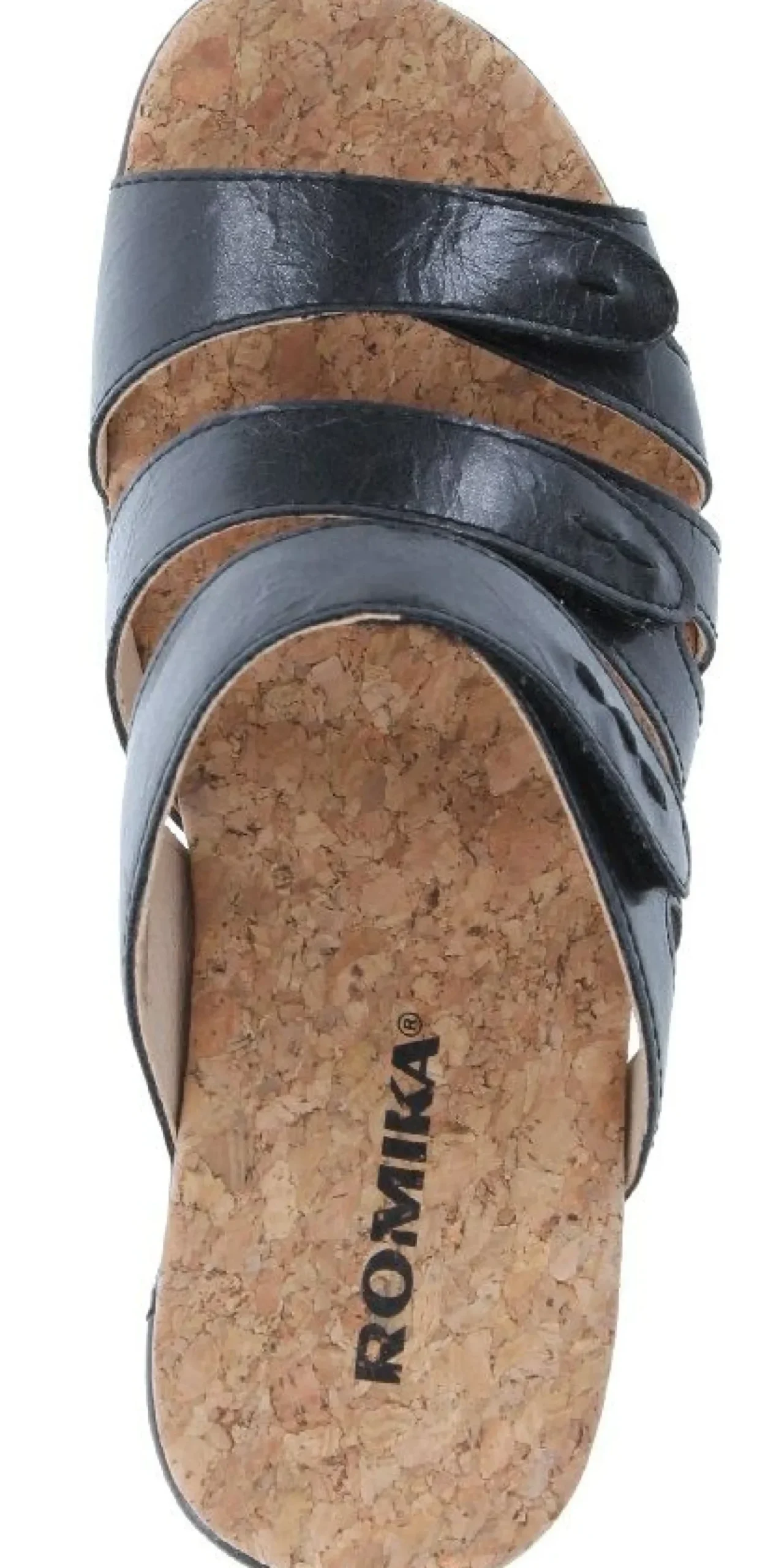 Romika Calgary 01 Black Slide Wedge Sandal