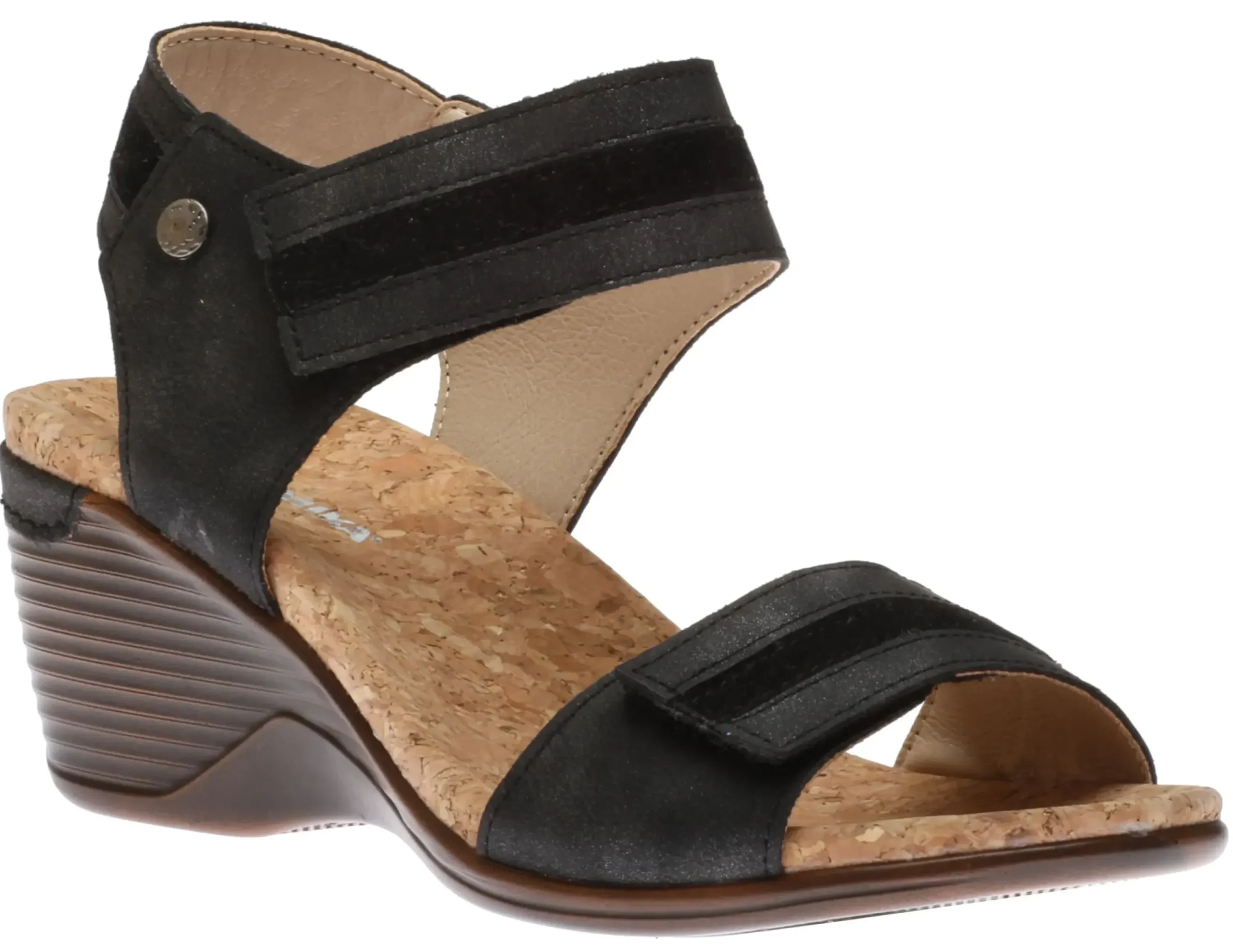 Hot Romika Calgary 03 Black Wedge Sandal