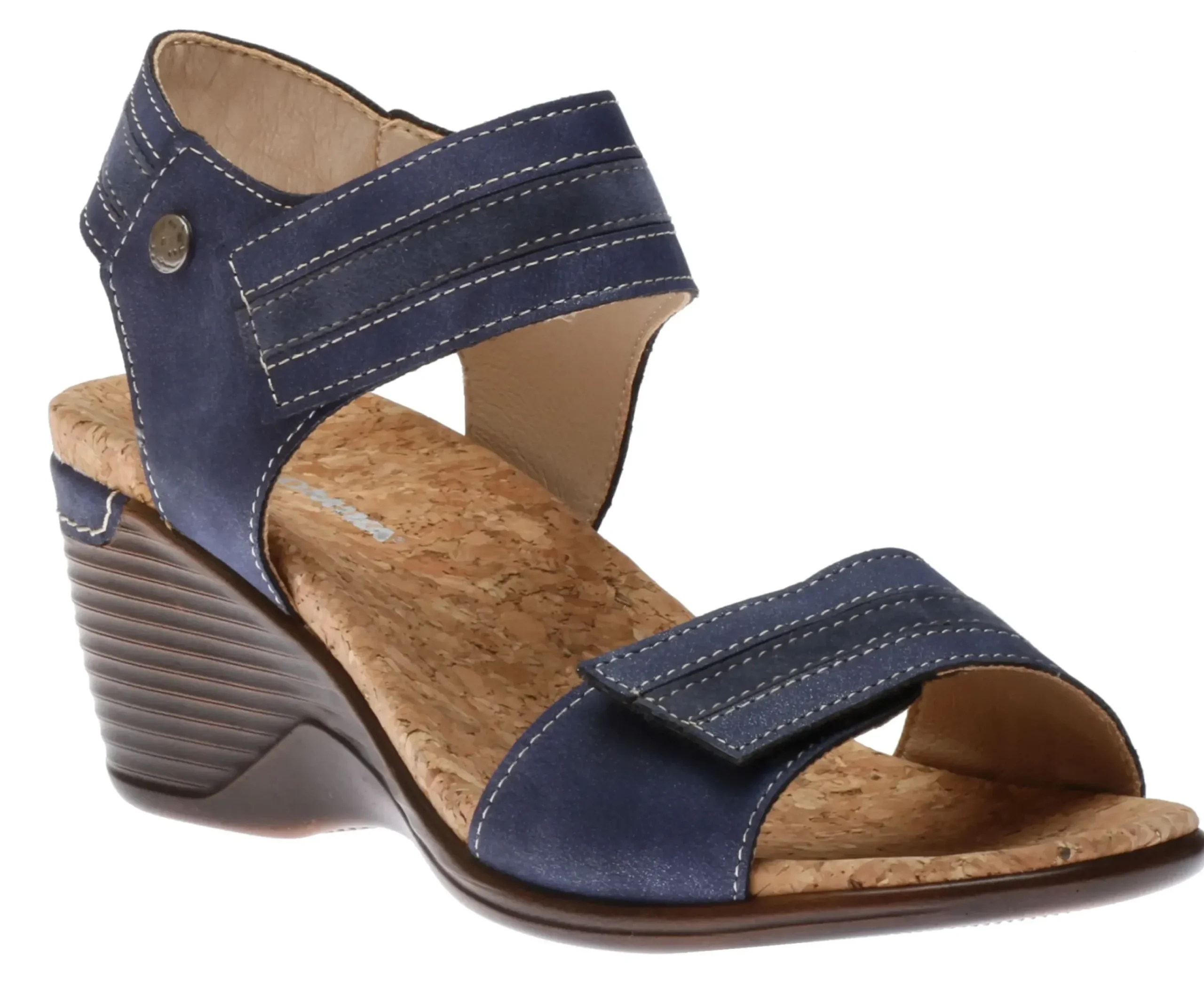 New Romika Calgary 03 Blue Wedge Sandal