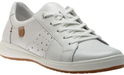 Discount Josef Seibel Caren 01 White Leather Lace-Up Sneaker