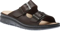 Hot Finn Comfort Cayman Men's Brown Leather Slide Sandal