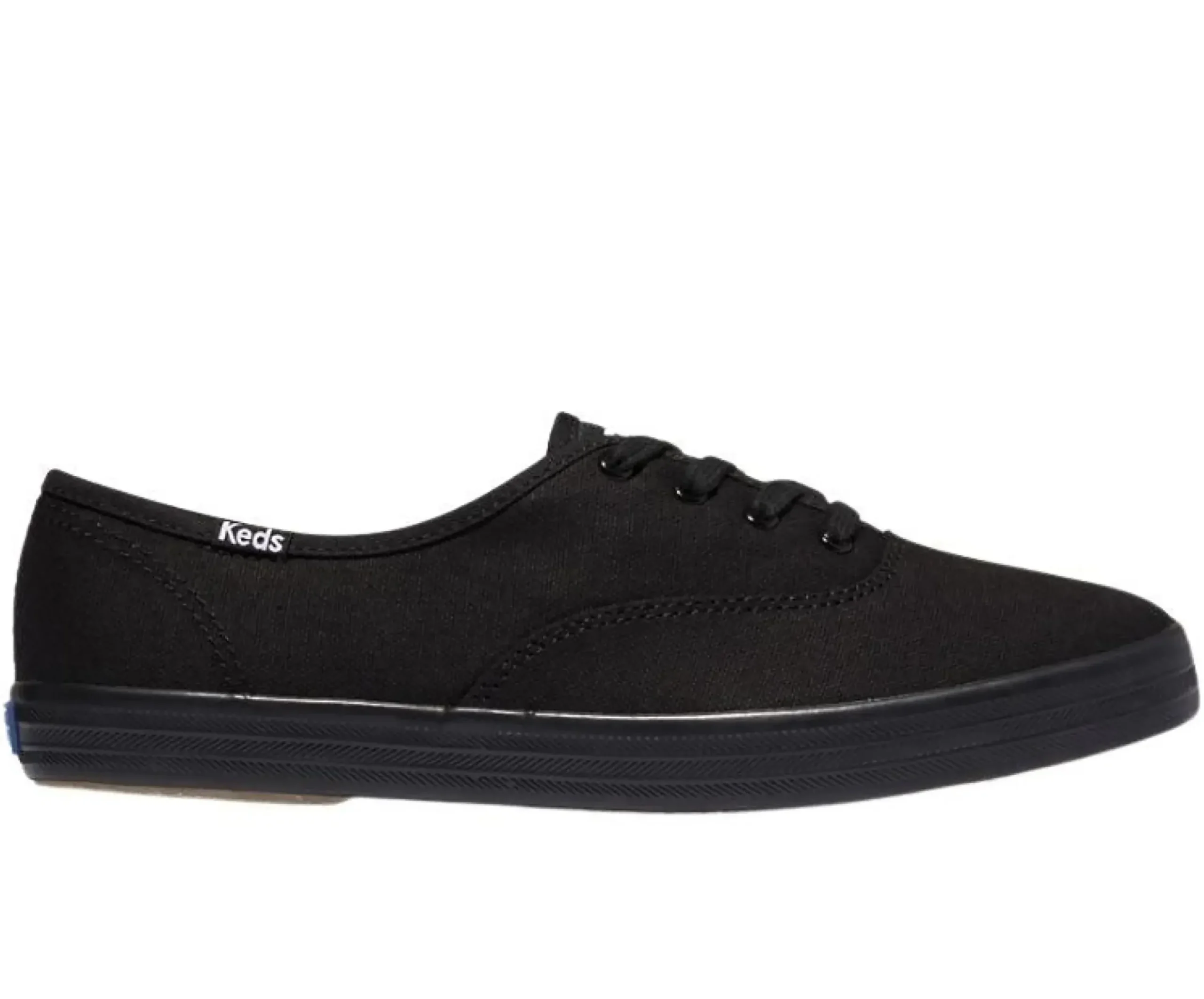 Hot Keds Champion Black Lace-Up Canvas Sneaker